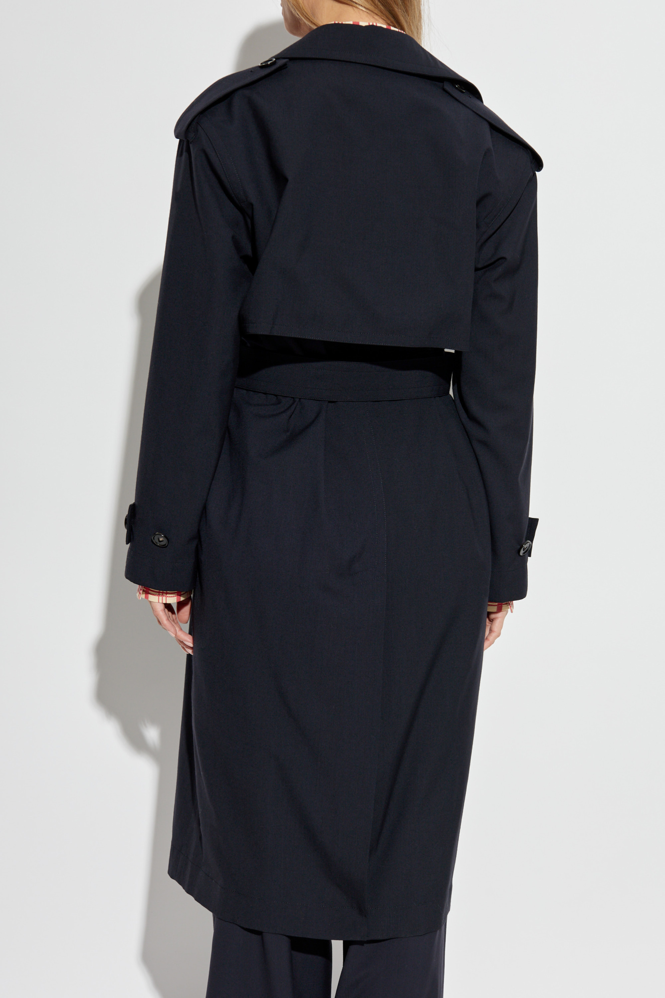 Navy blue Wool trench coat Bottega Veneta - Vitkac Canada